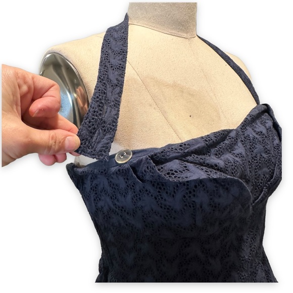 Anthropologie by Girls from Savoy Eyelet Branch Halter A Line Dress size 6 - Picture 8 of 16